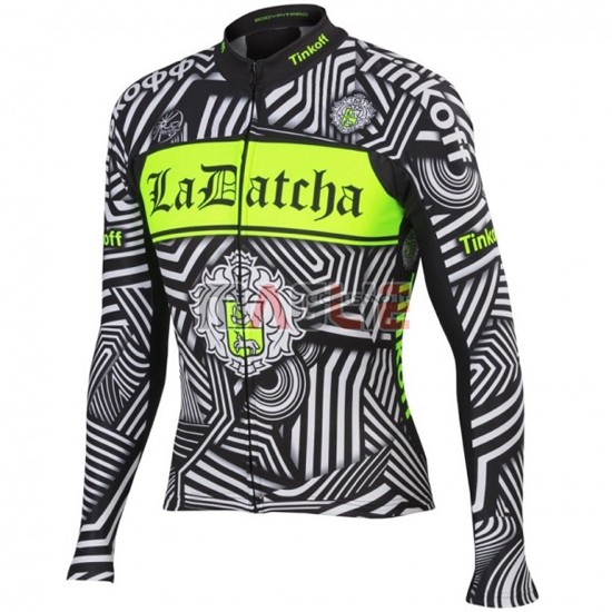 Maglia Tinkoff manica lunga 2016 nero e verde